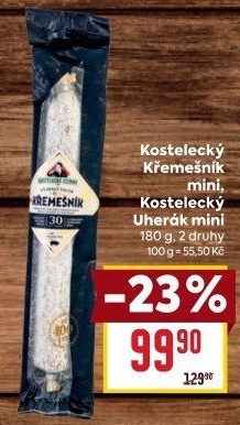 Salám Křemešník kostelecký Kostelecké uzeniny
