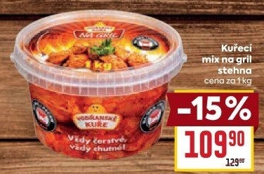 Stehna kuřecí mix na gril Vodňanské kuře