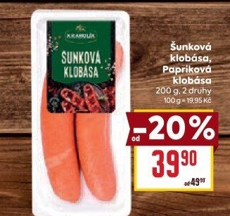 Šunková klobása Krahulík