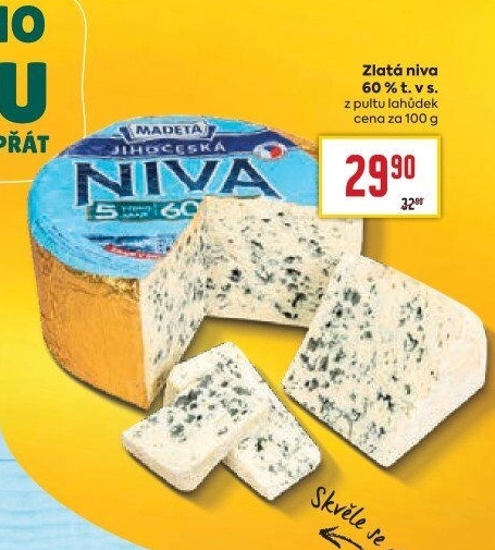 Sýr Niva Jihočeská 60% Madeta