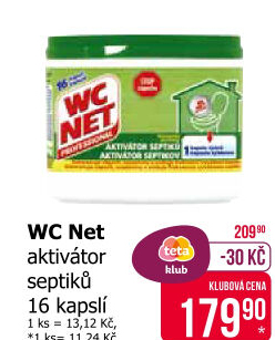 Aktivátor septiků biologický WC Net