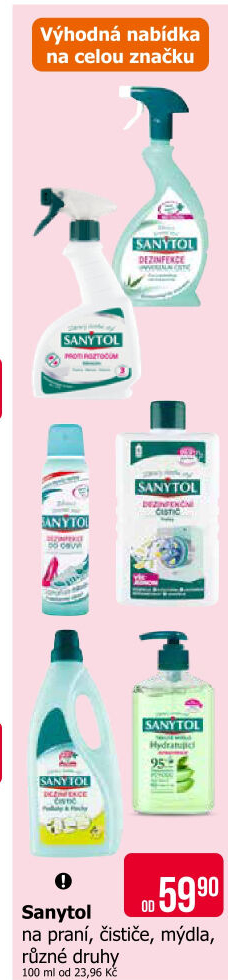 Dezinfekční čističe Sanytol