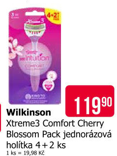 Holítka jednorázová dámská Xtreme 3 Comfort Wilkinson