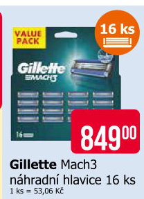 Náhradní hlavice pánské Mach 3 Gillette