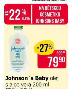 Olej tělový dětský Johnson'