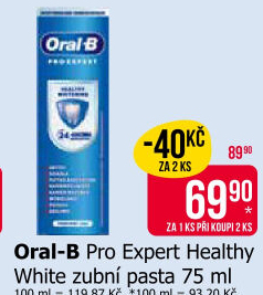 Pasta na zuby Healthy Whitening Pro Expert Oral-B