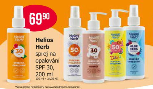 Sprej na opalování OF 30 Helios Herb