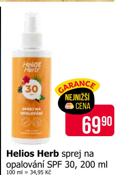 Sprej na opalování OF 30 Helios Herb