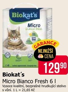 Stelivo pro kočky Micro Bianco Fresh Biokat'