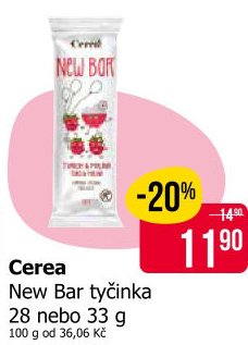 Tyčinka cereální New Bar Cerea