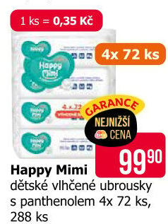 Vlhčené ubrousky dětské Happy Mimi