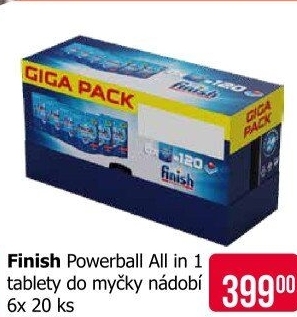 Tablety do myčky Power All in 1 Finish
