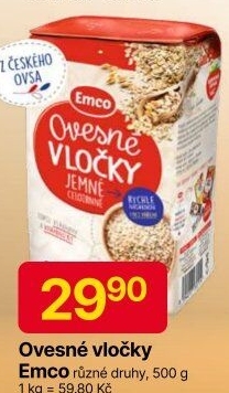 Ovesné vločky Emco