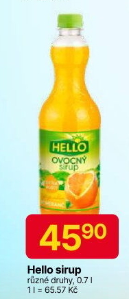 Sirup ovocný Hello