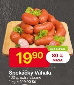 Špekáčky extra vázané Váhala