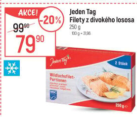 Divoký losos filety mražené Jeden Tag