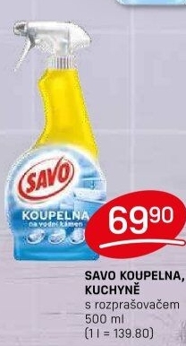 Čistič koupelen ve spreji Savo