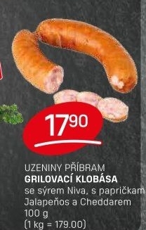 Klobásky s nivou na gril Maso Příbram