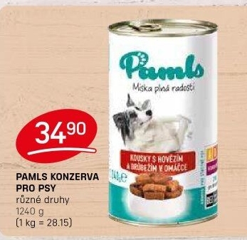 Konzerva pro psy Pamls