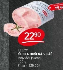 Šunka dušená nejvyšší jakosti LE&amp