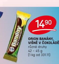 Tyčinka Banány v čokoládě Orion