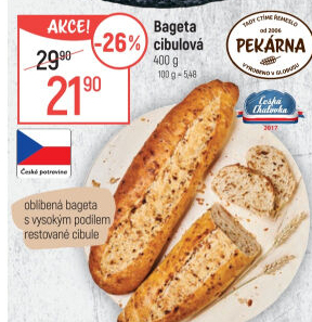 Bageta s cibulkou