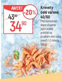 Krevety vařené