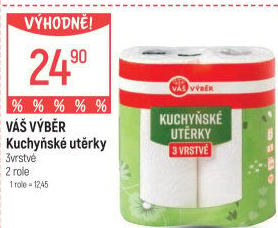 Utěrky kuchyňské 3vrstvé Váš Výběr