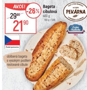 Bageta s cibulkou