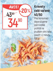 Krevety vařené