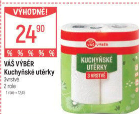 Utěrky kuchyňské 3vrstvé Váš Výběr