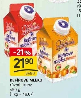 Kefírové mléko ochucené Mlékárna Valašské Meziříčí