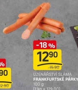 Párky frankfurtské Sláma