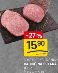 Sekaná babiččina Kostelecké uzeniny