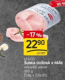 Šunka dušená nejvyšší jakosti LE&amp