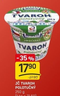 Tvaroh polotučný Jihočeský Madeta