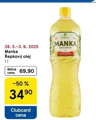 Řepkový olej Manka Fabio