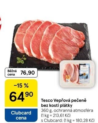 Vepřová pečeně bez kosti Tesco
