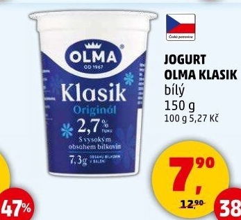 Bílý jogurt Klasik Olma