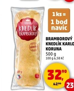 Knedlík bramborový Karlova Koruna