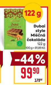 Čokoláda Dubai style Milango