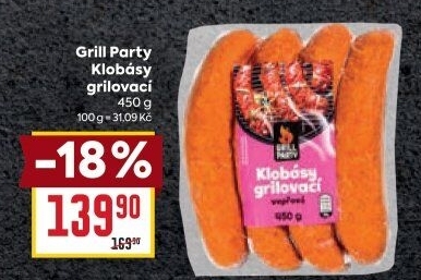 Grilovací klobásy Grill Party