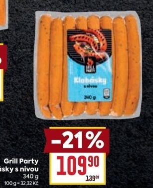 Klobása s nivou Grill Party