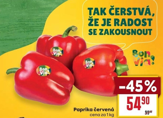 Paprika červená Billa Bonvia