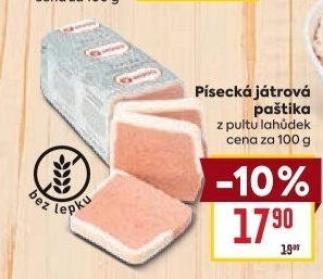 Paštika játrová písecká Maso uzeniny Písek