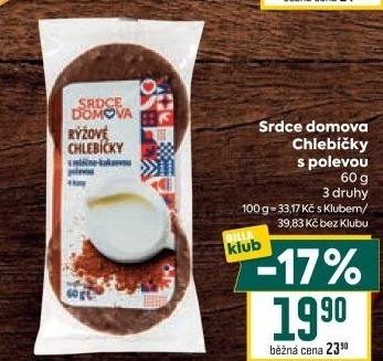 Rýžové chlebíčky polomáčené Srdce Domova