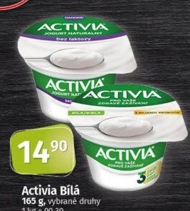 Bílý jogurt Activia Danone