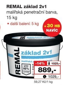 Barva penetrační 2v1 Základ Remal