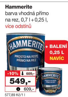 Barva přímo na rez Hammerite