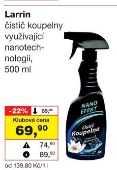 Čistič koupelen Nano Efekt Larrin